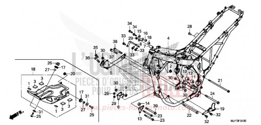 CARROSSERIE DE CHASSIS CRF1000DH de 2017